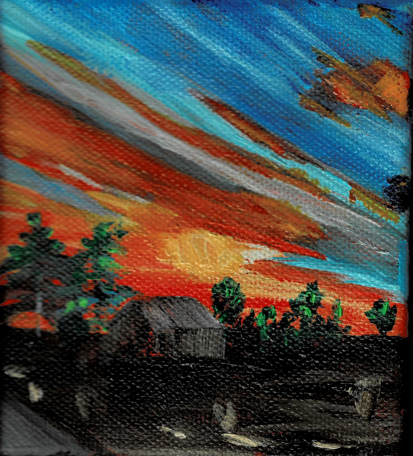 The Long Road Home 4"x4"