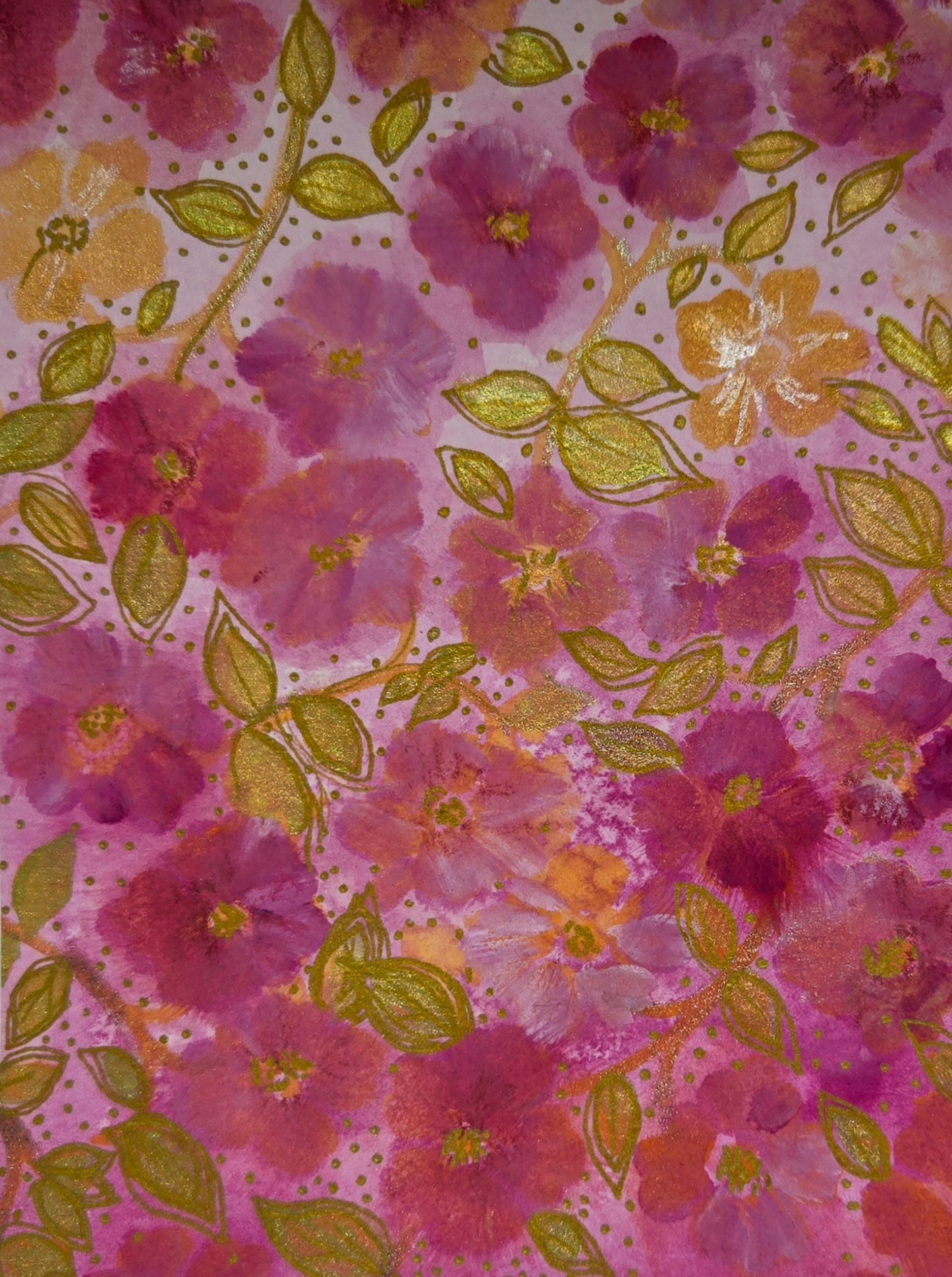 6x9 in Original Watercolors - Fanciful Flowers