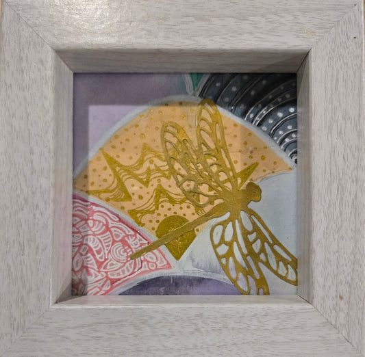 4x4 Abstract - Scallops & Dragonfly