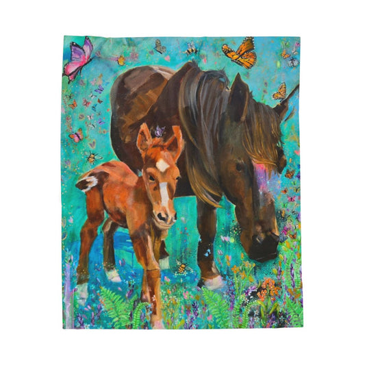 Flicka and Dan - Velveteen Plush Blanket
